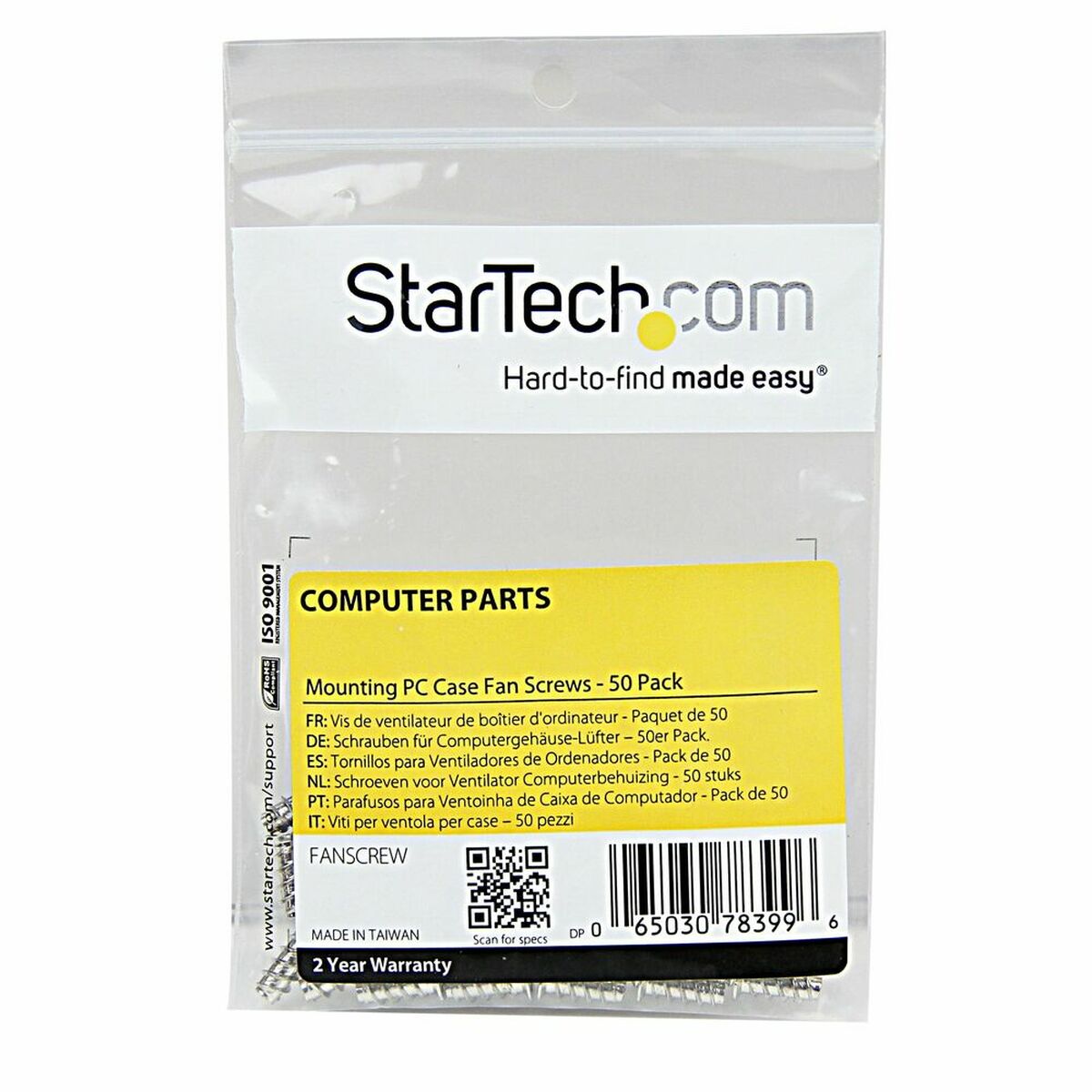 Schroevenkit Startech FANSCREW